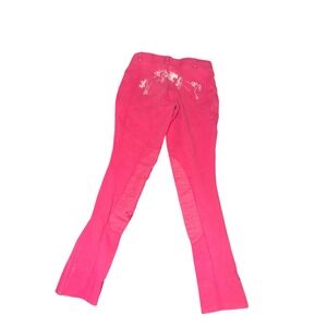 TuffRider Kids Hot Pink Whimsical Horse Embroidered Pull On Jodhpurs Size 6
